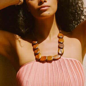 New with Tag Anthropologie Sarah Hann Stone-Halter Maxi Dress, Small, retail 188